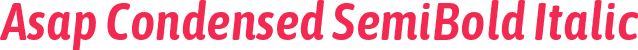 Asap Condensed SemiBold Italic